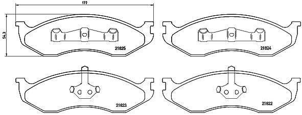 Brembo Bremsbeläge vorne (Satz) [Hersteller-Nr. P37004] für Kia, Jeep