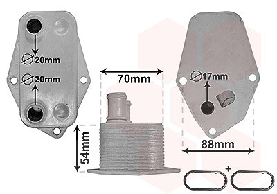 Van Wezel Ölkühler, Motoröl [Hersteller-Nr. 06003557] für BMW
