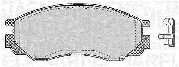 Magneti Marelli Bremsbelagsatz, Scheibenbremse [Hersteller-Nr. 363916060810] für Mitsubishi, Shuanghuan, Landwind (jmc)