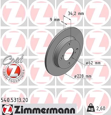 Zimmermann Bremsscheibe [Hersteller-Nr. 540.5313.20] für Suzuki
