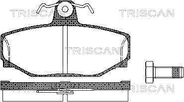Triscan Bremsbeläge hinten (Satz) [Hersteller-Nr. 811027919] für Volvo