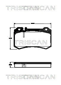 Triscan Bremsbelagsatz, Scheibenbremse [Hersteller-Nr. 811023039] für Mercedes-Benz