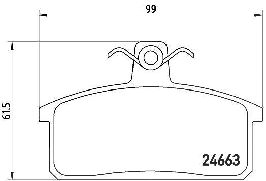Brembo Bremsbelagsatz, Scheibenbremse [Hersteller-Nr. P79007] für Iveco, Santana, Suzuki