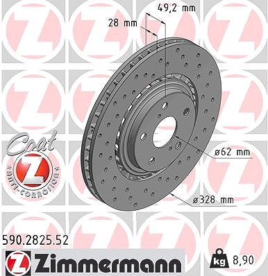 Zimmermann Bremsscheibe [Hersteller-Nr. 590.2825.52] für Toyota, Lexus
