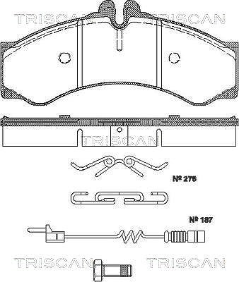 Triscan Bremsbelagsatz, Scheibenbremse [Hersteller-Nr. 811023037] für VW, Mercedes-Benz