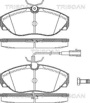 Triscan Bremsbelagsatz, Scheibenbremse [Hersteller-Nr. 811015016] für Citroën, Fiat, Peugeot