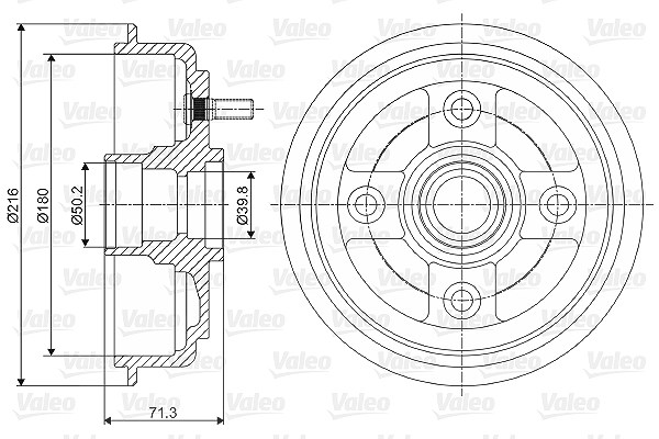 Valeo Bremstrommel [Hersteller-Nr. 237052] für Hyundai
