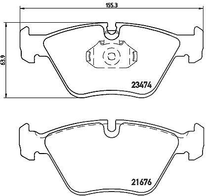 Brembo Bremsbelagsatz, Scheibenbremse [Hersteller-Nr. P06042] für BMW, Wiesmann