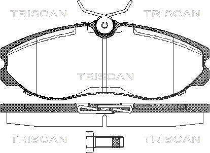 Triscan Bremsbelagsatz, Scheibenbremse [Hersteller-Nr. 811014174] für Ford, Nissan