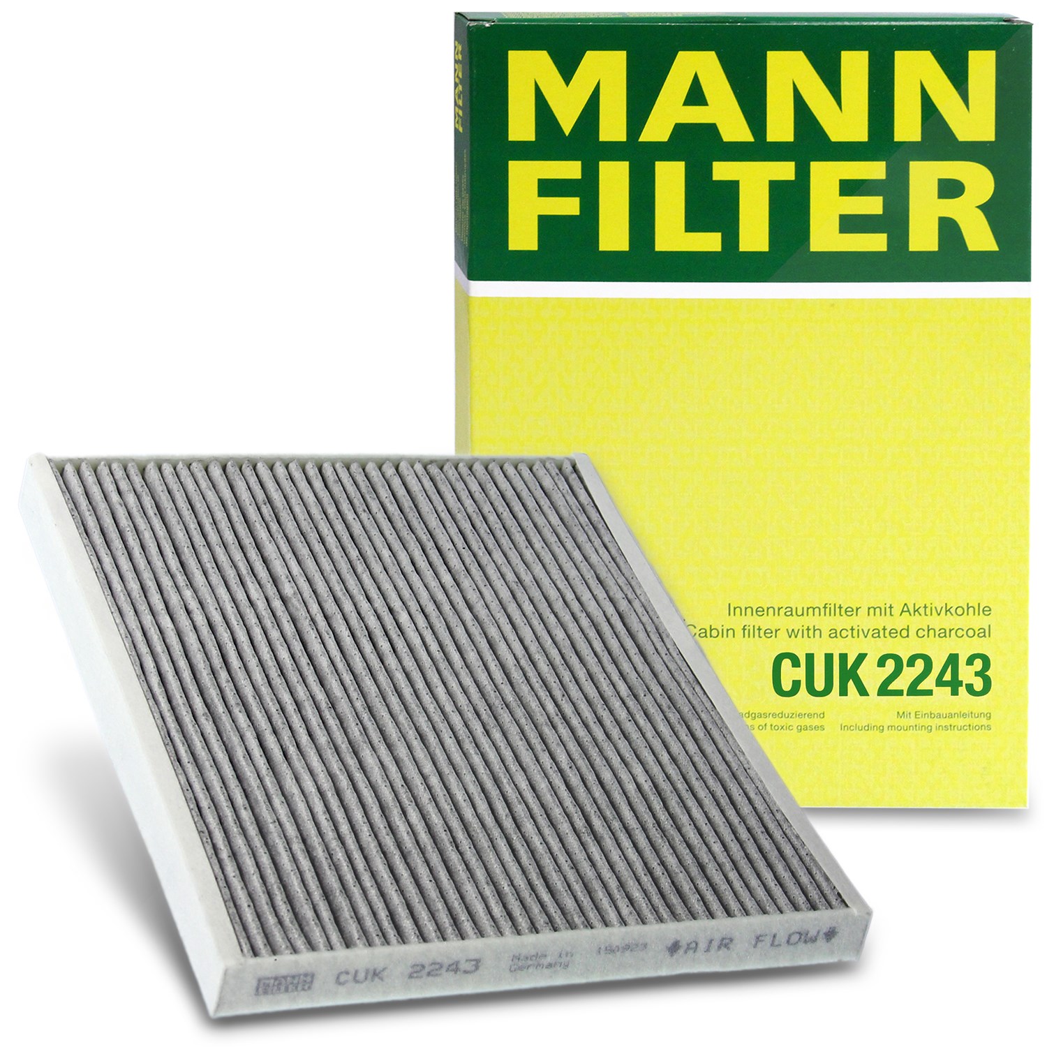 Mann-filter Filter, Innenraumluft [Hersteller-Nr. CUK2243] für Peugeot, Fiat, Vauxhall, Citroën, Alfa Romeo, Opel, Abarth