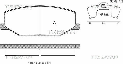 Triscan Bremsbelagsatz, Scheibenbremse [Hersteller-Nr. 811069859] für Suzuki