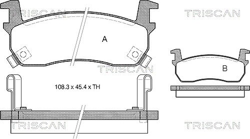 Triscan Bremsbelagsatz, Scheibenbremse [Hersteller-Nr. 811014129] für Nissan