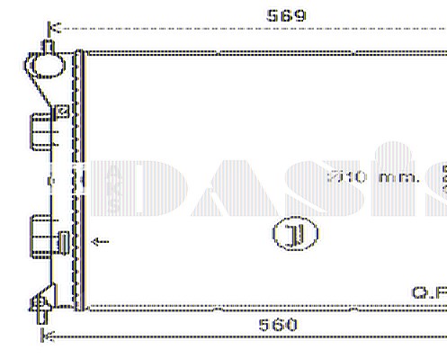 Aks Dasis Kühler, Motorkühlung [Hersteller-Nr. 510185N] für Hyundai, Kia