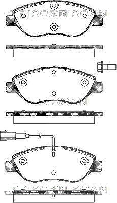 Triscan Bremsbelagsatz, Scheibenbremse [Hersteller-Nr. 811015022] für Lancia, Fiat, Alfa Romeo