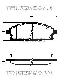 Triscan Bremsbelagsatz, Scheibenbremse [Hersteller-Nr. 811014044] für Infiniti, Nissan