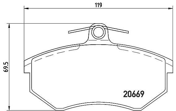 Brembo Bremsbelagsatz, Scheibenbremse [Hersteller-Nr. P85092] für Audi, VW, Chery