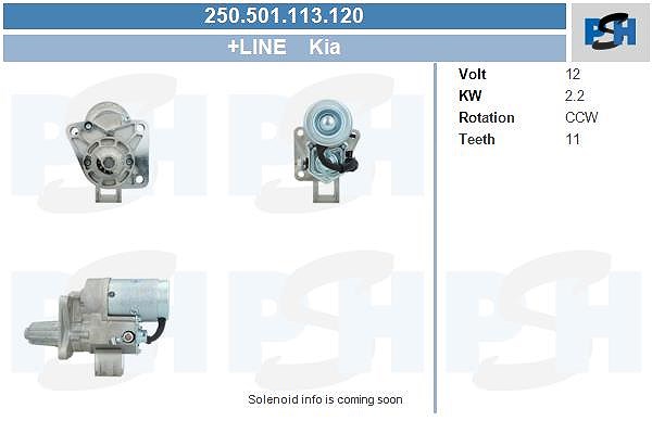 Bv Psh Starter [Hersteller-Nr. 250.501.113.120] für Kia