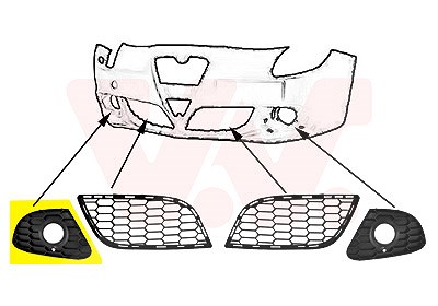 Van Wezel Lüftungsgitter, Stoßfänger [Hersteller-Nr. 0113594] für Alfa Romeo
