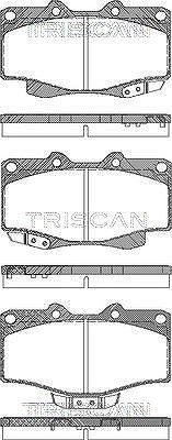Triscan Bremsbelagsatz, Scheibenbremse [Hersteller-Nr. 811013178] für VW, Toyota
