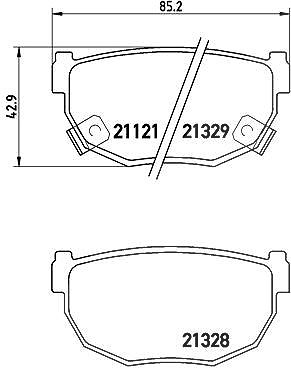 Brembo Bremsbelagsatz, Scheibenbremse [Hersteller-Nr. P56010] für Nissan