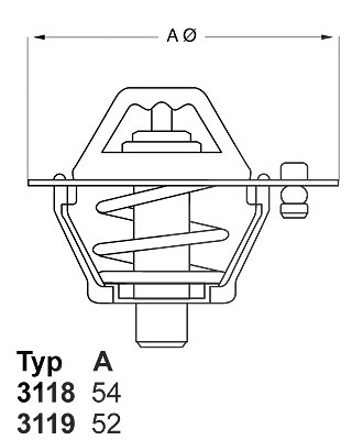 Wahler Thermostat, Kühlmittel [Hersteller-Nr. 3119.88] für Daihatsu, Toyota