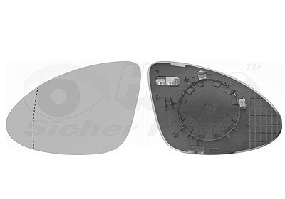 Van Wezel Spiegelglas, Außenspiegel [Hersteller-Nr. 7422837] für Porsche