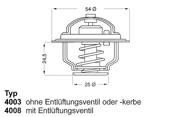 Wahler Thermostat, Kühlmittel [Hersteller-Nr. 4008.74D]