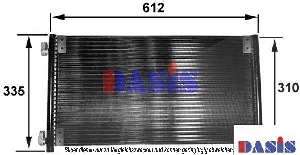 Aks Dasis Kondensator ohne Trockner [Hersteller-Nr. 082018N] für Fiat