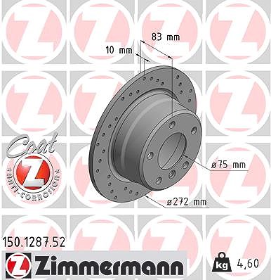 Zimmermann Bremsscheibe [Hersteller-Nr. 150.1287.52] für BMW