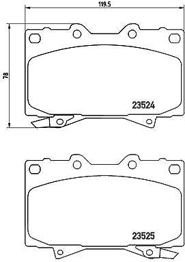 Brembo Bremsbelagsatz Vorderachse [Hersteller-Nr. P83048] für Lexus, Toyota