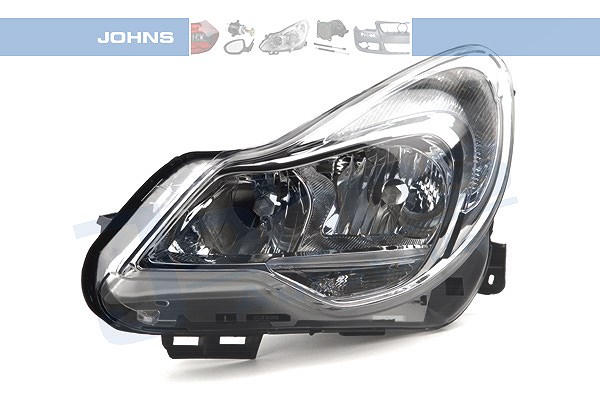 Johns Scheinwerfer H7/H1 chrom mit Stellmotor [Hersteller-Nr. 555709-4] für Opel
