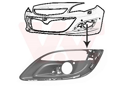 Van Wezel Lüftungsgitter, Stoßfänger [Hersteller-Nr. 3753593] für Opel
