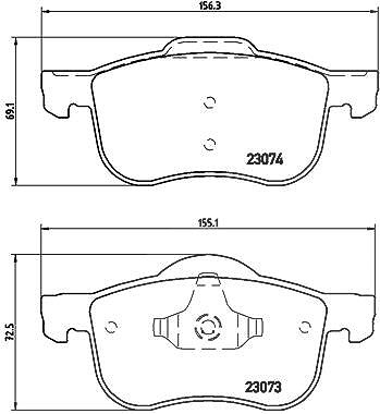 Brembo Bremsbelagsatz, Scheibenbremse [Hersteller-Nr. P86016] für Volvo