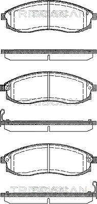 Triscan Bremsbelagsatz, Scheibenbremse [Hersteller-Nr. 811014025] für Nissan, Mitsubishi