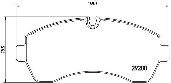Brembo Bremsbeläge vorne (Satz) [Hersteller-Nr. P50059] für VW, Mercedes-Benz