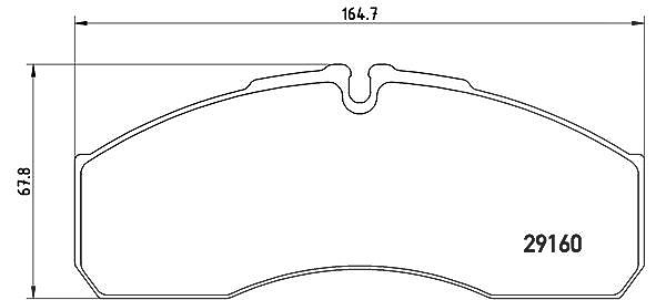 Brembo Bremsbeläge vorne (Satz) [Hersteller-Nr. PA6022] für Iveco, Nissan, Renault, Renault Trucks