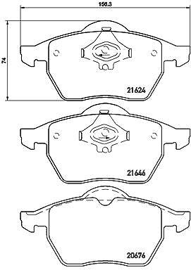 Brembo Bremsbelagsatz, Scheibenbremse [Hersteller-Nr. P85036] für Audi, VW