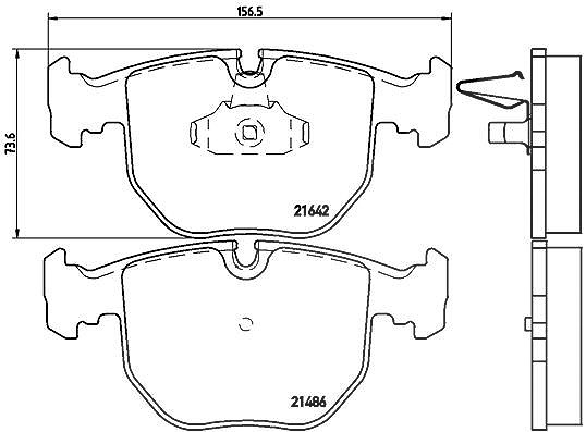 Brembo Bremsbelagsatz, Scheibenbremse [Hersteller-Nr. P06021] für Alpina, BMW