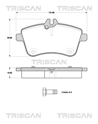 Triscan Bremsbelagsatz, Scheibenbremse [Hersteller-Nr. 811023053] für Mercedes-Benz