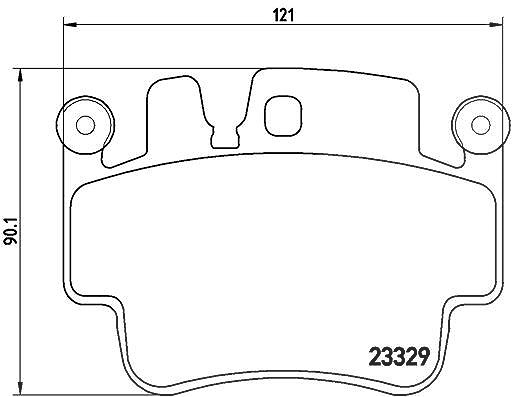 Brembo Bremsbelagsatz, Scheibenbremse [Hersteller-Nr. P65009] für Porsche