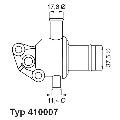 Wahler Thermostat, Kühlmittel [Hersteller-Nr. 410007.87D] für Fiat