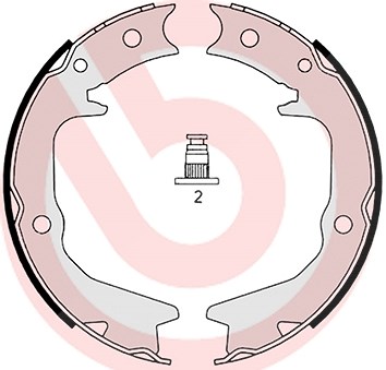 Brembo Bremsbackensatz, Feststellbremse [Hersteller-Nr. S54519] für Subaru, Chrysler, Mitsubishi