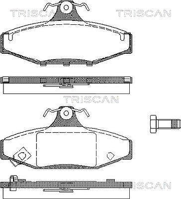 Triscan Bremsbeläge hinten (Satz) [Hersteller-Nr. 811010539] für Ssangyong, Daewoo