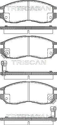 Triscan Bremsbelagsatz, Scheibenbremse [Hersteller-Nr. 811042010] für Hyundai, Mitsubishi