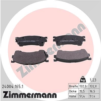 Zimmermann Bremsbelagsatz Vorderachse [Hersteller-Nr. 24004.165.1] für Ford Usa, Mazda