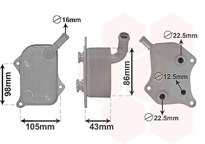 Van Wezel Ölkühler, Motoröl [Hersteller-Nr. 03003414] für VW, Audi
