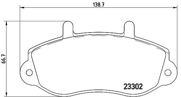 Brembo Bremsbelagsatz, Scheibenbremse [Hersteller-Nr. P68025] für Renault, Vauxhall, Opel