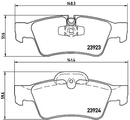 Brembo Bremsbelagsatz, Scheibenbremse [Hersteller-Nr. P50064] für Mercedes-Benz