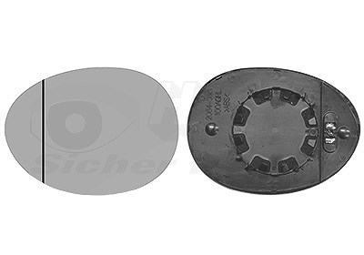 Van Wezel Spiegelglas, Außenspiegel [Hersteller-Nr. 0518837] für Mini