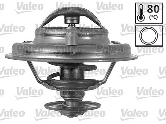Valeo Thermostat mit Dichtung 80 °C [Hersteller-Nr. 820064] für Jeep, BMW, Seat, Opel, Ford, Mercedes-Benz, Vauxhall, Land Rover, VW